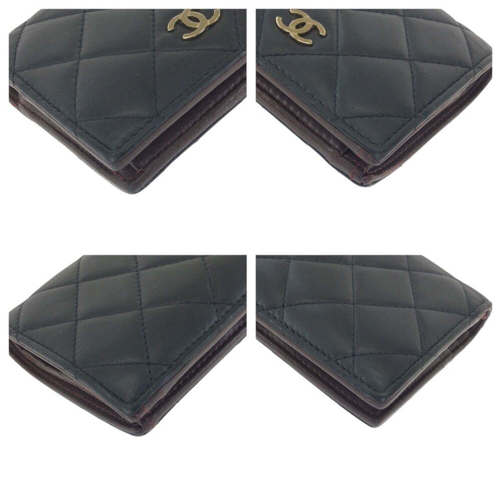 CHANEL Authentic Black Lambskin Leather Logo Wallet - Picture 3 of 10